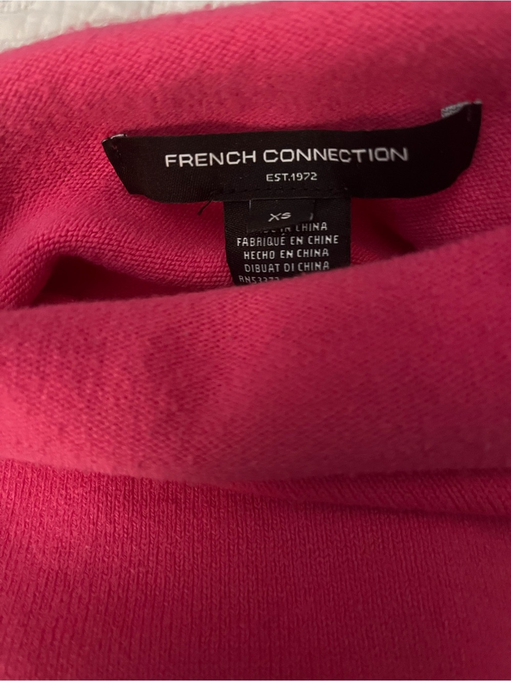 French Connection Hot Pink/Bubble Gum Pink Crewneck Sweater | XS